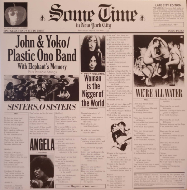 John Lennon & Yoko Ono, The Plastic Ono Band, Elephants Memory, Invisible Strings - Some Time In New York City